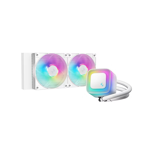 პროცესორის წყლის გაგრილება - Deep Cool LE240 V2 240 mm ARGB White