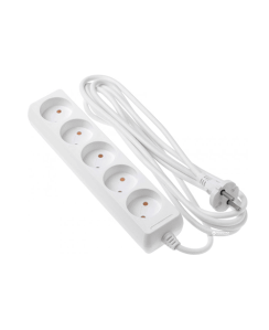 5 პორტიანი დამაგრძელებელი - 2E  Strip 5XCEE7/17 White - 3 მ