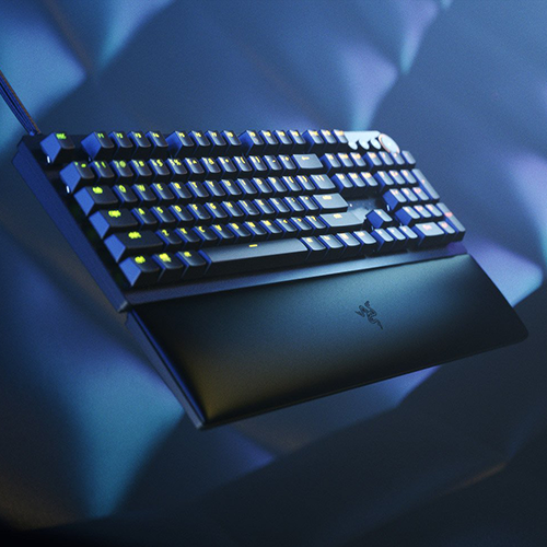 მექანიკური კლავიატურა - Razer Huntsman V2 RGB 108key Purple Switch RU Black