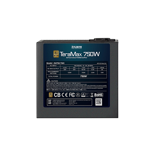 კვების ბლოკი - Zalman Teramax ZM750-TMX 750 Watt 80 Plus Gold Full Modular