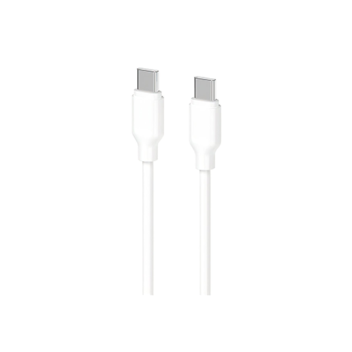 მობილურის კაბელი - 2E Cable Type-C To Type-C Glow 60W 1m White