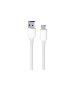 მობილურის კაბელი -  2E Cable USB-A - Type-C Glow 1m White