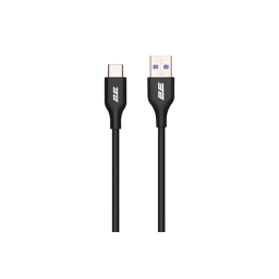 მობილურის კაბელი - 2E Cable USB-A - Type-C Glow 1მ Black