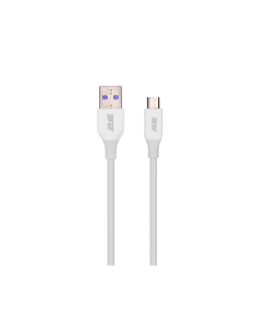 მობილურის კაბელი - 2E Cable USB-A - microUSB Glow 1m White