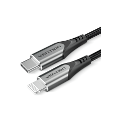 მობილურის კაბელი - USB 2.0 C to Lightning Cable 1.5M Gray Aluminum Alloy Type Vention