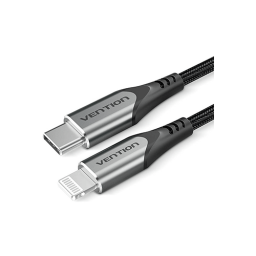 მობილურის კაბელი - Vention USB 2.0 C To Lightning Cable Gray Aluminum Alloy Type 1.5მ