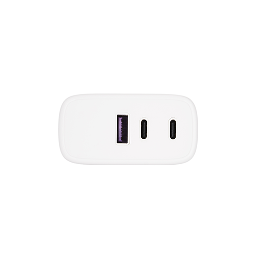 პლანშეტის დამტენი - 2Е Wall Charger 3xUSB GaN 65W, White