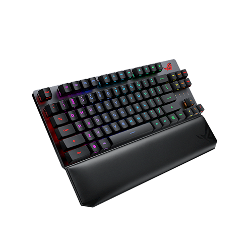უკაბელო ტენვადი მექანიკური კლავიატურა - Asus Rog Strix Scope RX TKL Deluxe RGB 84key USB EN Black WL BT