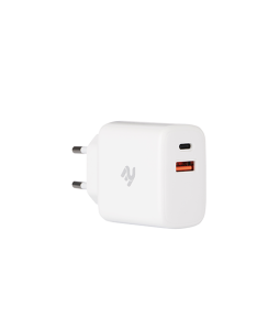 მობილურის დამტენი - 2Е Wall Charger USB QC, PD, Max 30W, white