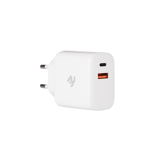 მობილურის დამტენი - 2Е Wall Charger USB QC, PD, Max 30W, white