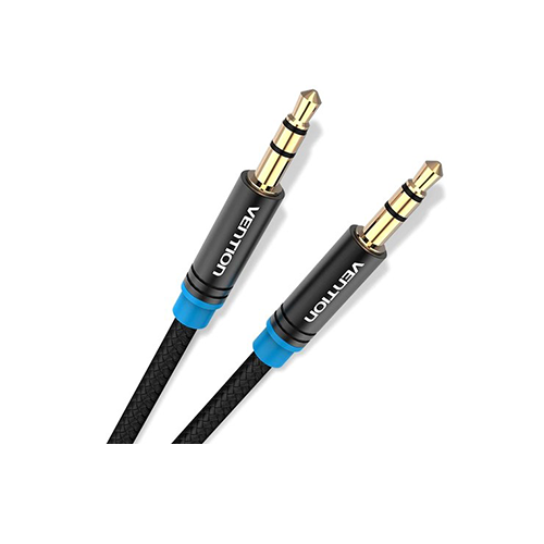 Aux კაბელი - Vention 3.5 mm Black Metal Type 3მ