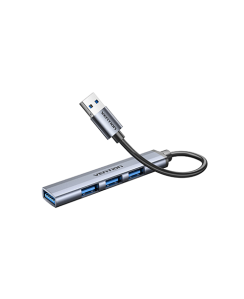 USB HUB - USB 3.0 to USB 3.0/USB 2.0*3 Mini Hub 0.15M Gray Metal Type Vention