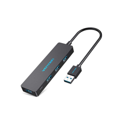 USB Hub 4 Port - Vention USB 3.0 HUB 0.15M Black