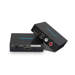 HDMI to HDMI/Optical Fiber Audio/2RCA Audio Converter Black Vention