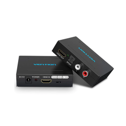 HDMI to HDMI Optical Fiber Audio 2RCA Audio Converter Black Vention