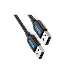 USB კაბელი - Vention USB 2.0 A Male To A Male Cable 2M Black PVC Type