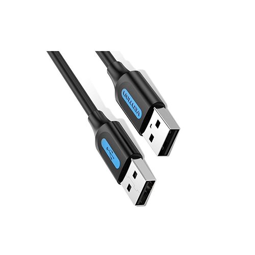 USB კაბელი - Vention USB 2.0 A Male To A Male Cable 2m Black PVC Type