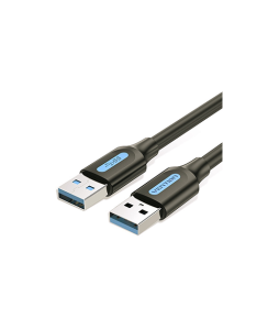 USB კაბელი - USB 3.0 A Male to A Male Cable 1M Black PVC Type Vention