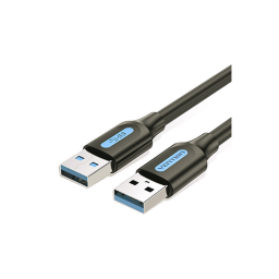 USB კაბელი - Vention USB 3.0 A Male To A Male Cable 1M Black PVC Type