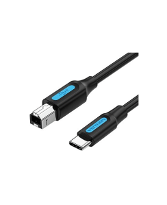 USB კაბელი - USB 2.0 C Male to B Male 2A Cable 1.5M Black Vention