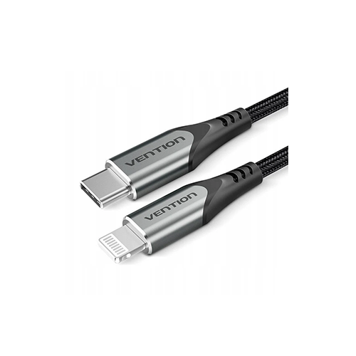 მობილურის კაბელი - Vention USB 2.0 C To Lightning Cable Gray Aluminum Alloy Type 1მ