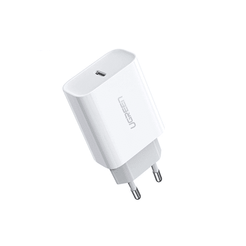 მობილურის დამტენი - Ugreen CD137 Fast Charging Port USB Type C Original Power Adapter with PD 20W EU White