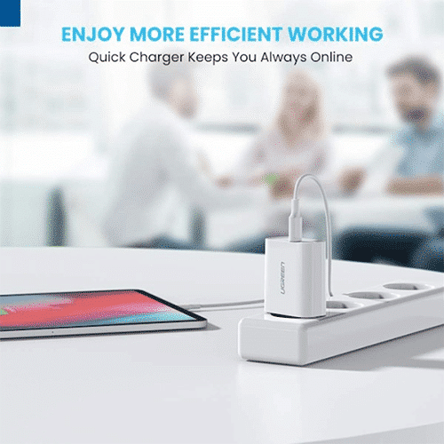 მობილურის დამტენი - Ugreen CD137 Fast Charging Port USB Type C Original Power Adapter with PD 20W EU White