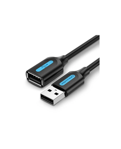 USB დამაგრძელებელი - USB 2.0 A Male to A Female Extension Cable 1M black PVC Type Vention