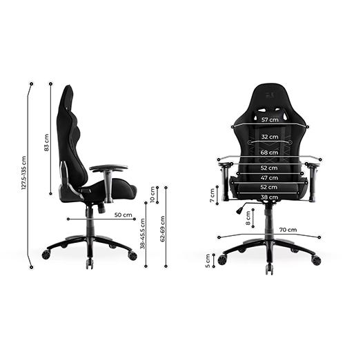 კომპიუტერის სკამი - 2E Gaming Chair Bushido II Dark Grey