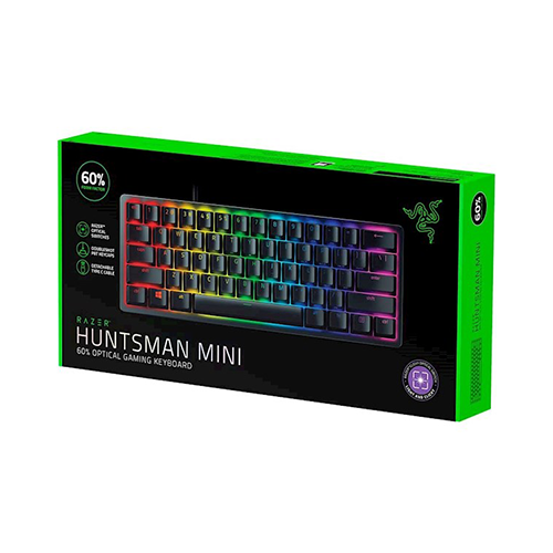 მექანიკური კლავიატურა - Razer Huntsman Mini Purple Switch USB US RGB Black