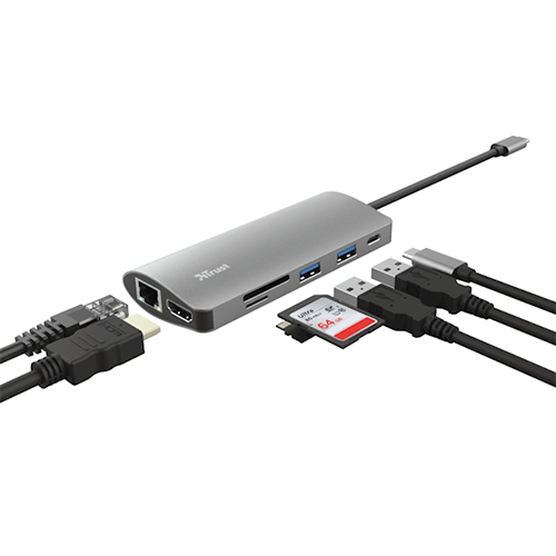 Multi ადაპტერი - Trust Dalyx 7-in-1 Type-C Multi-Port Adapter