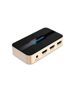 Splitter - Vention 1 In 2 Out HDMI Splitter 4K@30Hz Gold Aluminum Alloy
