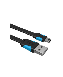 გადამყვანი - Cable Flat USB 2.0 A male to MINI USB male Data Transfer Cable 1.5m Vention