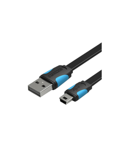 გადამყვანი - Flat USB2.0 A Male to Mini 5 Pin Male Cable 0.5M Black Vention