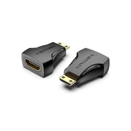 გადამყვანი - Mini HDMI Male to HDMI Female Adapter Black Vention