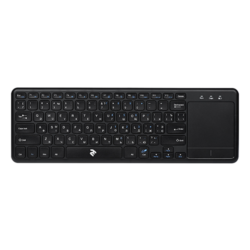 უკაბელო კლავიატურა - 2E KT100 Touch Keyboard Black WL