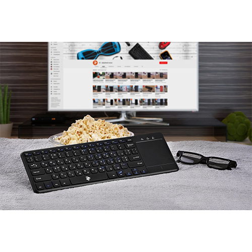 უკაბელო კლავიატურა - 2E KT100 Touch Keyboard Black WL