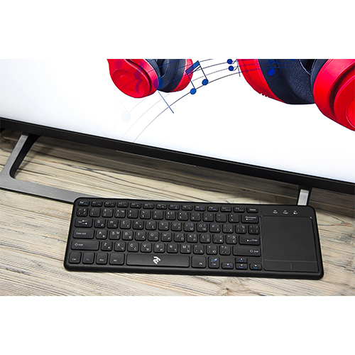 უკაბელო კლავიატურა - 2E KT100 Touch Keyboard Black WL