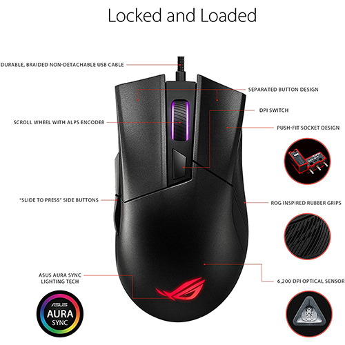 მაუსი - Asus Rog Gladius II Core