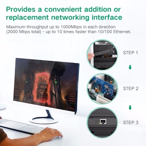 PCI ქსელის ბარათი - Lan Card Ugreen 10/100/1000 Mbps