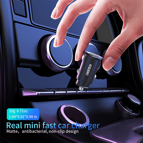 მანქანის დამტენი - Choetech TC0006 Dual USB-A Type-C PD3.0 30w Car Charger