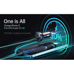 მანქანის დამტენი - Choetech TC0005 QC 3.0 + PD20W 38W Car Charger