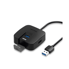 USB Hub 4 Port - Vention CHABD Single Port USB 3.0 – 3 Ports USB 2.0 Hub 0.5M Black