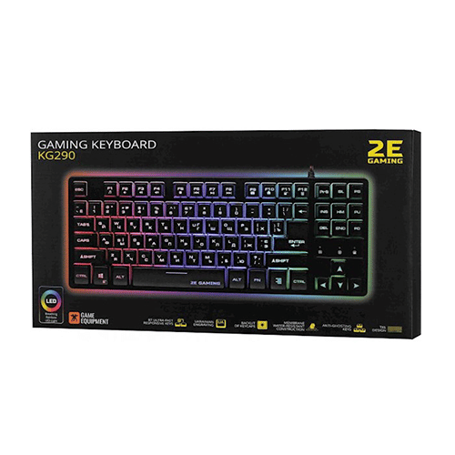 კლავიატურა - 2E Gaming Keyboard KG290 LED USB Black