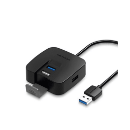 USB Hub 4 Port - Vention CHABB Single Port USB 3.0 - 3 Ports USB 2.0 Hub 0.15M Black