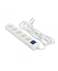 5 პორტიანი დამაგრძელებელი 2E White Body Blue Switch – 3 მ