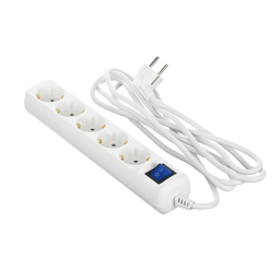 5 პორტიანი დამაგრძელებელი - 2E White Body Blue Switch 3მ