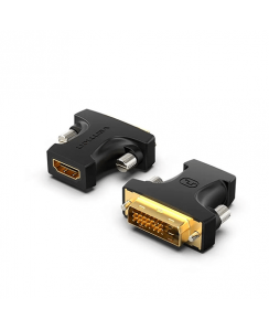 გადამყვანი - DVI-D (24+1) Male to HDMI Female Adapter Black Vention