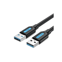 USB კაბელი - Vention USB 3.0 A Male To A Male Cable 2M Black PVC Type