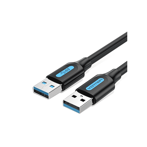 USB კაბელი - Vention USB 3.0 A Male To A Male Cable 2m Black PVC Type